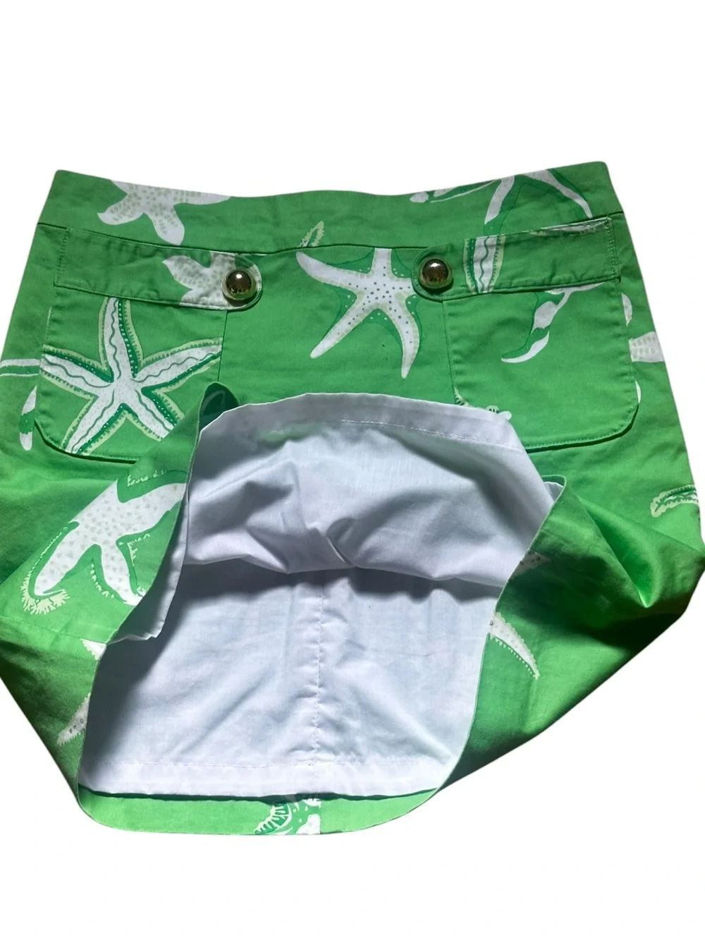 Melly M Green Starfish Print Mini Skirt Size 2‎ 📦